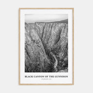 Black Canyon of the Gunnison National Park Portrait B&W Poster