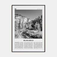 Black Hills Travel B&W Poster