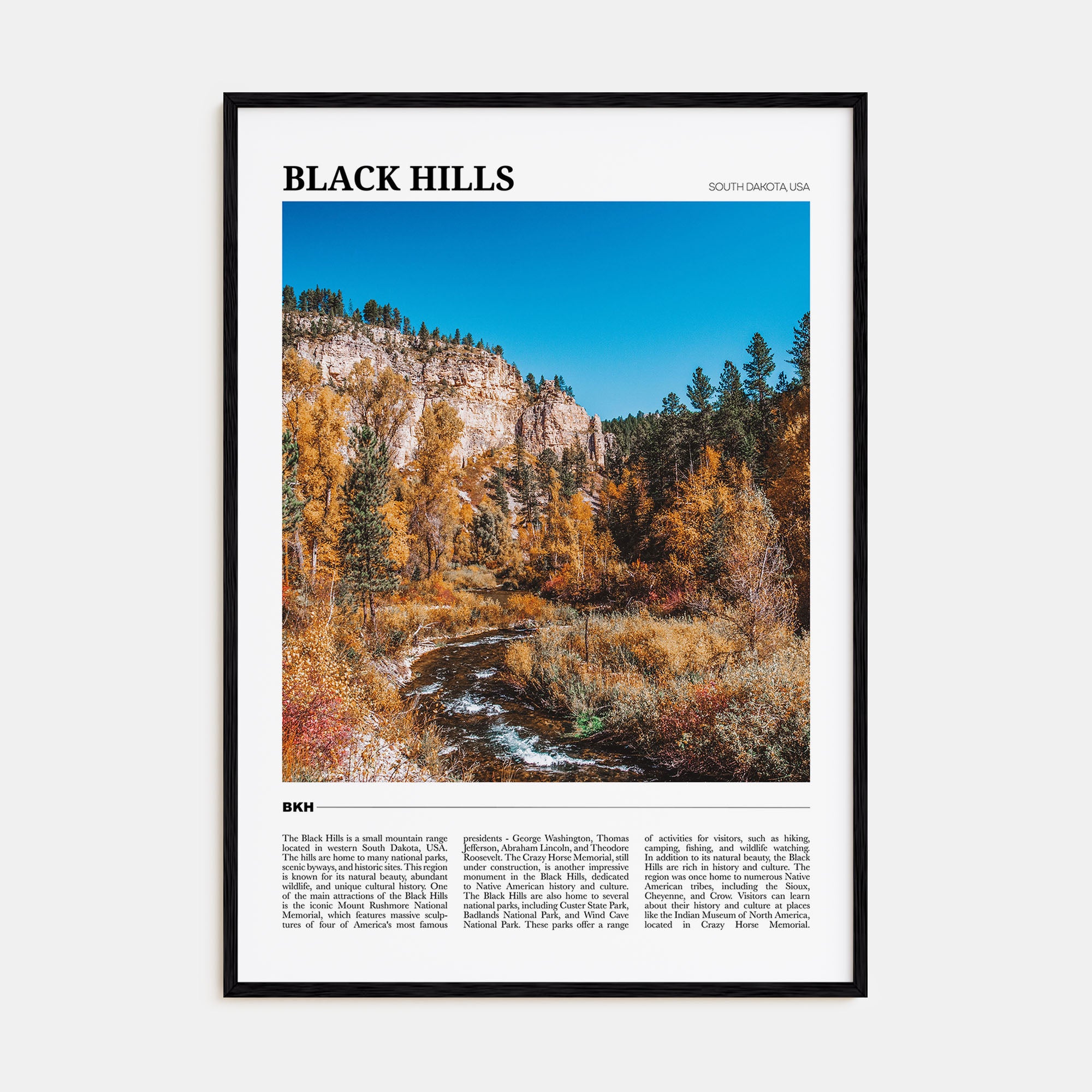 Black Hills Travel Color Poster