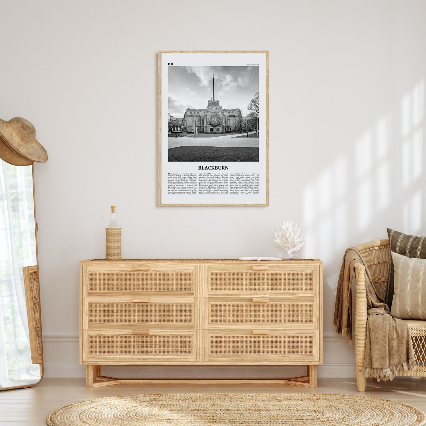 Blackburn Travel B&W Poster