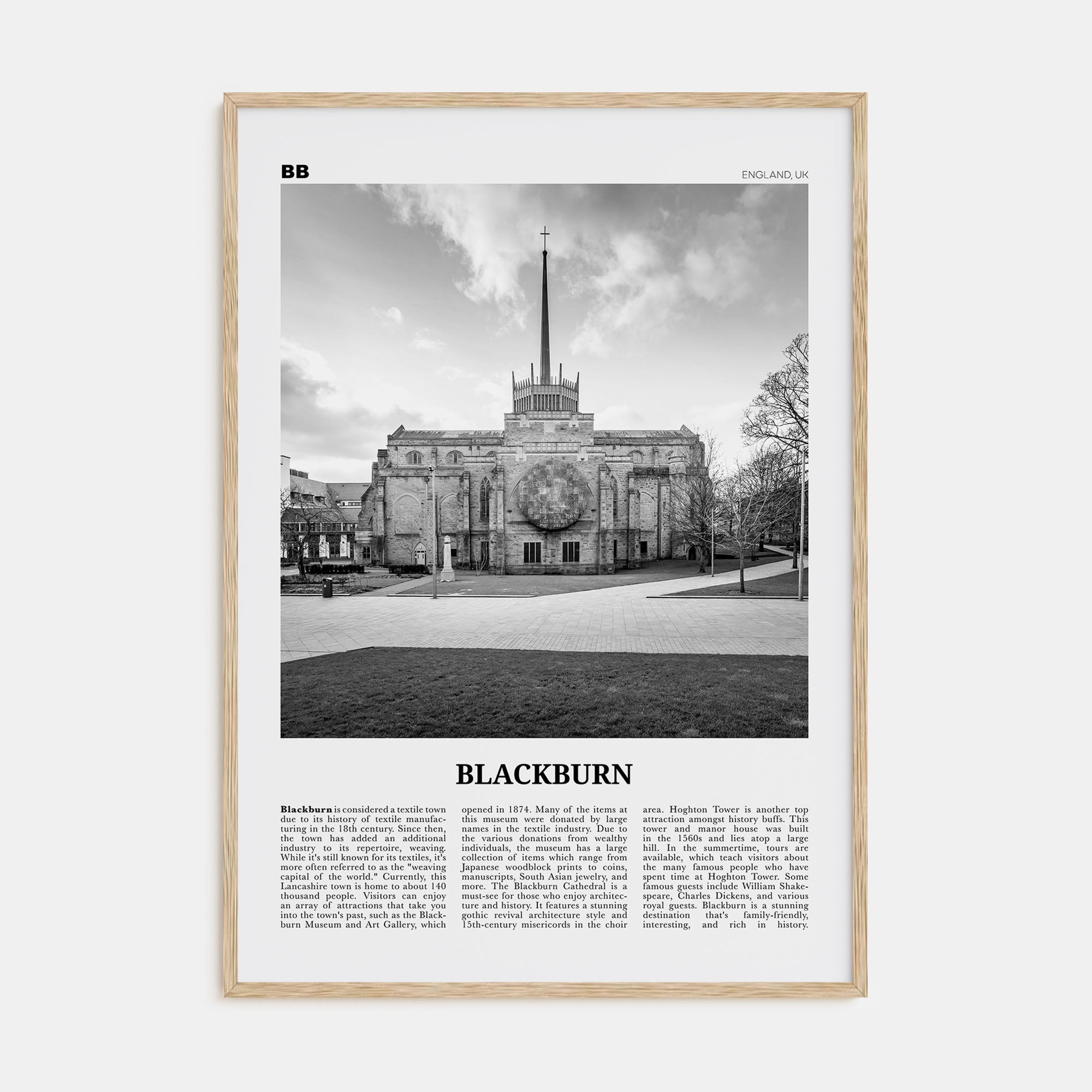 Blackburn Travel B&W Poster