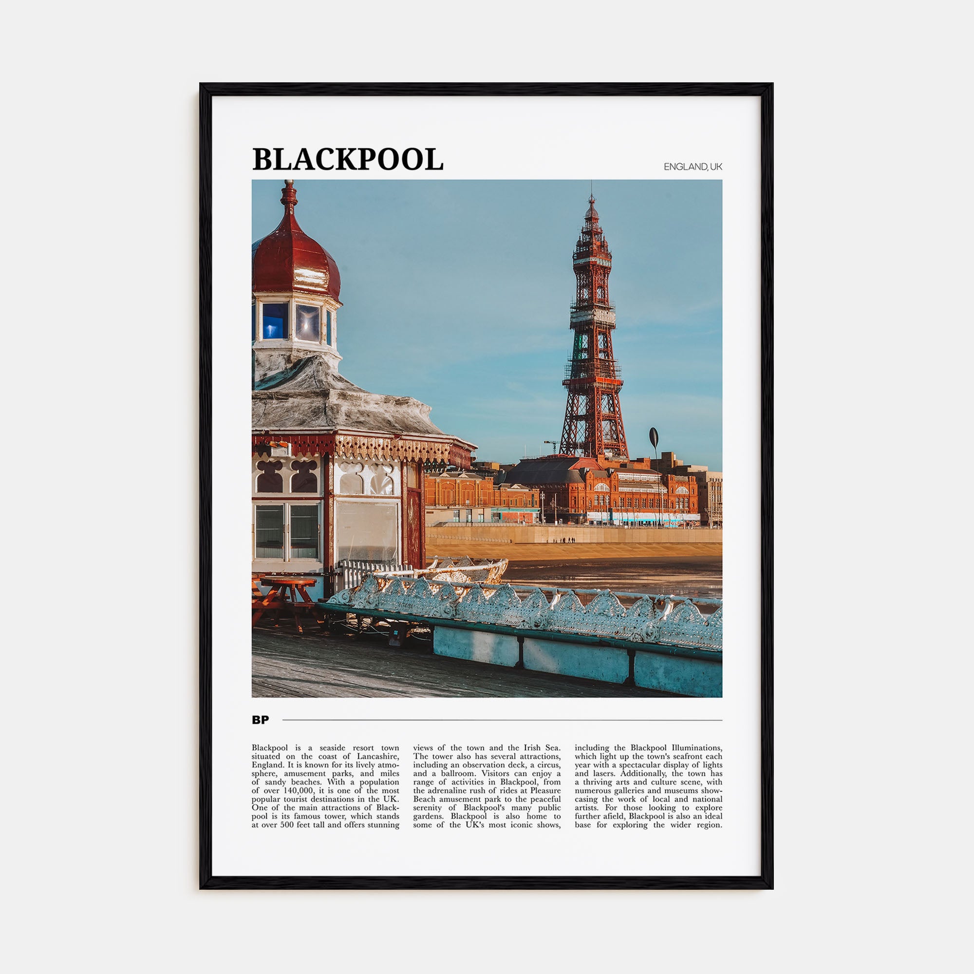 Blackpool Travel Color Poster