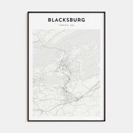 Blacksburg Map Portrait Poster