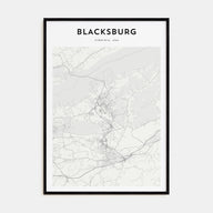Blacksburg Map Portrait Poster