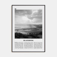 Blacksburg Travel B&W Poster
