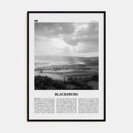 Blacksburg Travel B&W Poster