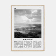 Blacksburg Travel B&W Poster