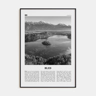 Bled Travel B&W Poster
