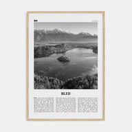 Bled Travel B&W Poster