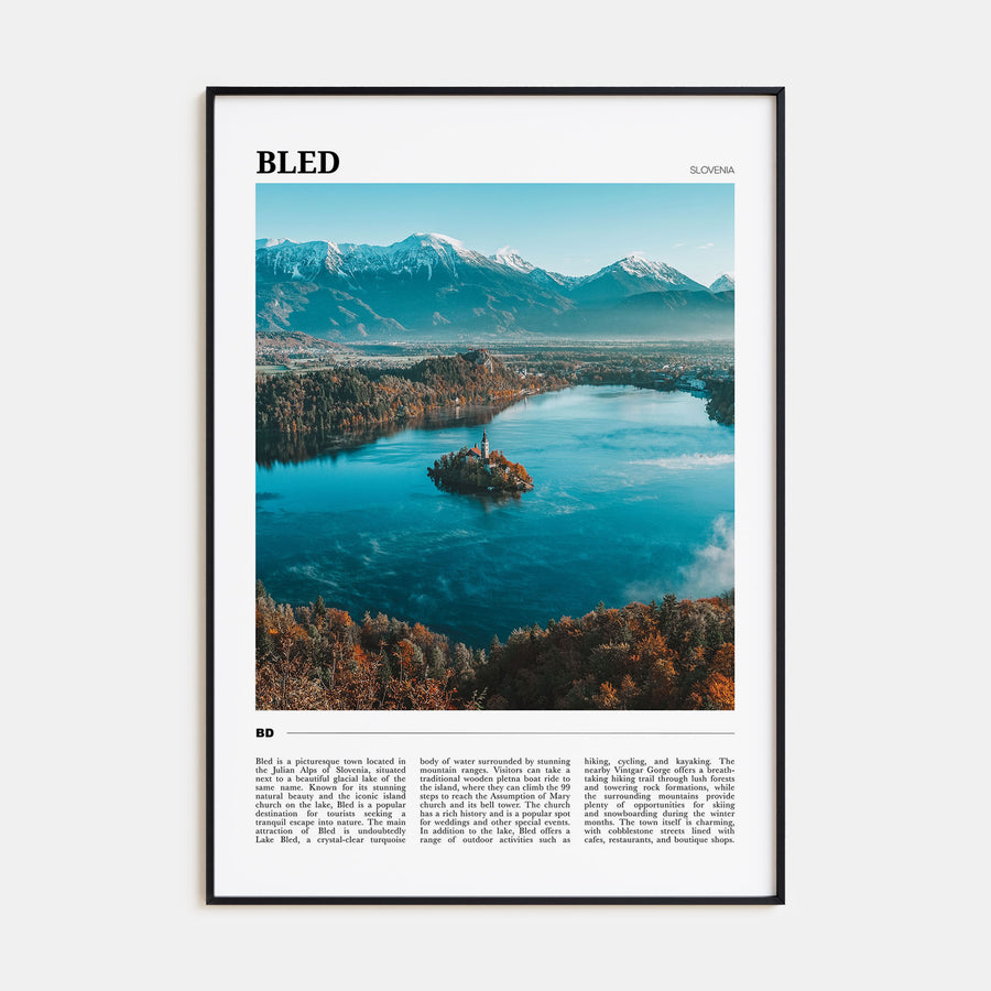 Bled Travel Color Poster