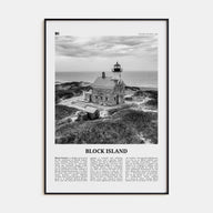 Block Island Travel B&W Poster