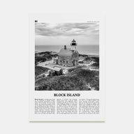 Block Island Travel B&W Poster