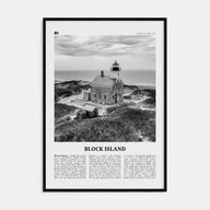 Block Island Travel B&W Poster