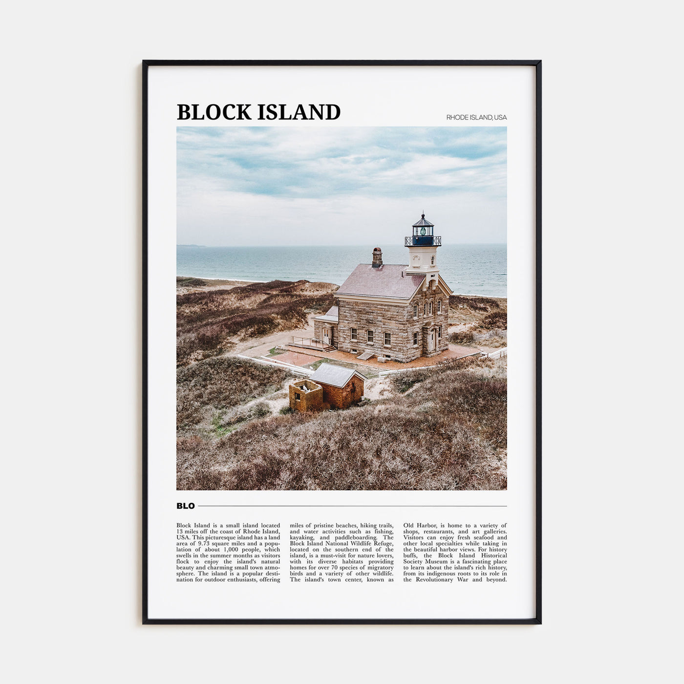 Block Island Travel Color Poster