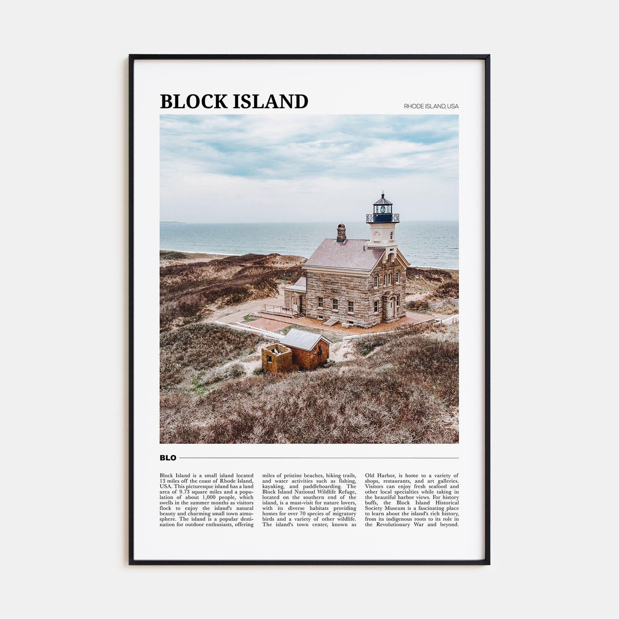 Block Island Travel Color Poster