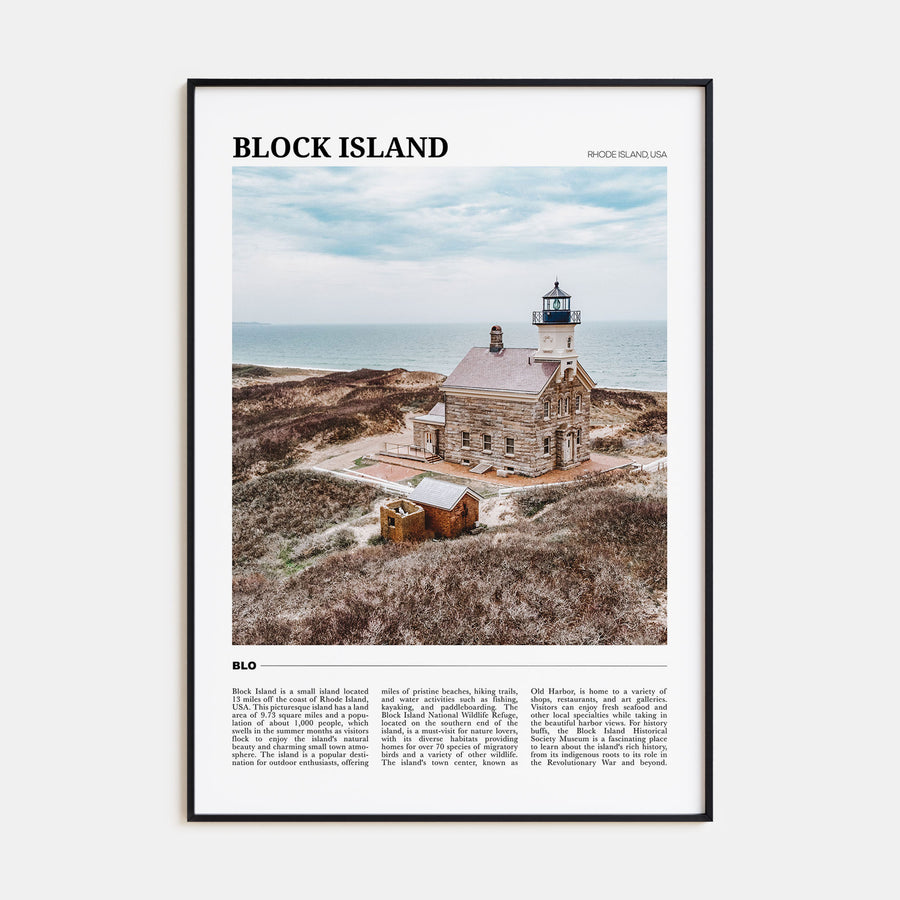 Block Island Travel Color Poster