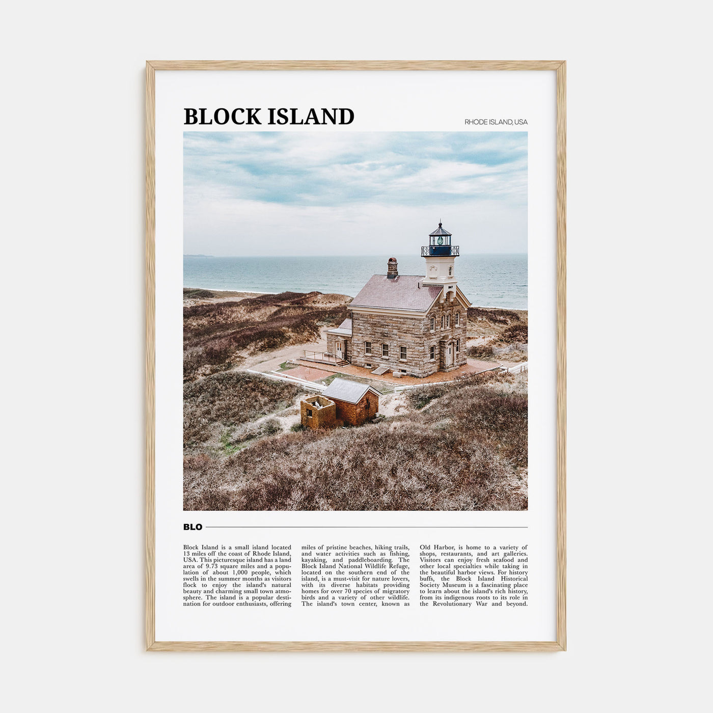 Block Island Travel Color Poster