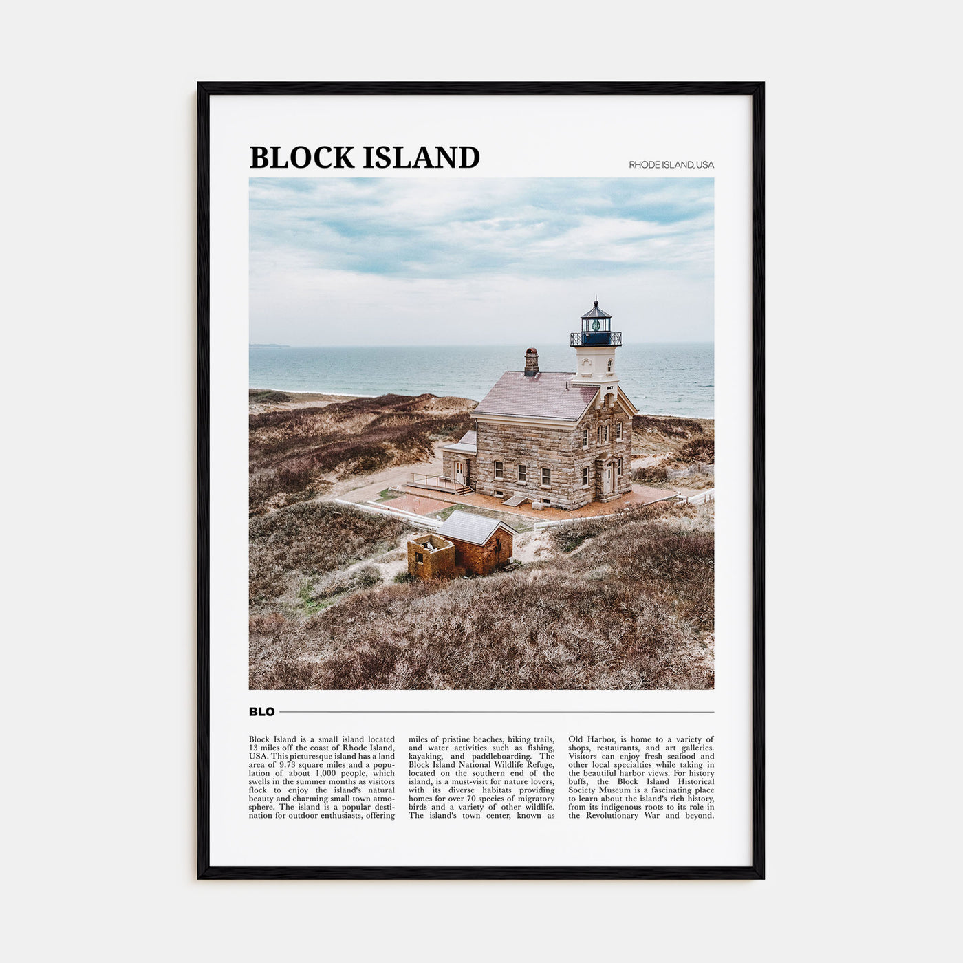 Block Island Travel Color Poster