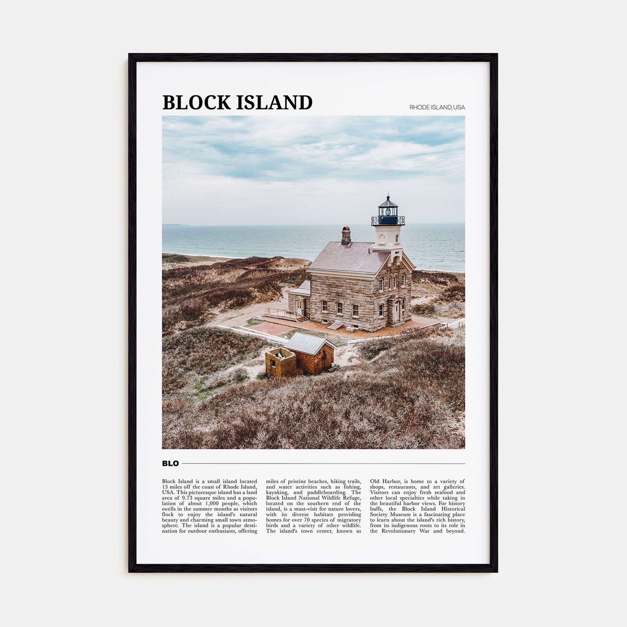 Block Island Travel Color Poster