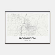 Bloomington Map Landscape Poster
