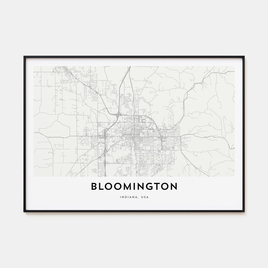 Bloomington Map Landscape Poster