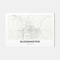 Bloomington Map Landscape Poster