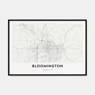 Bloomington Map Landscape Poster