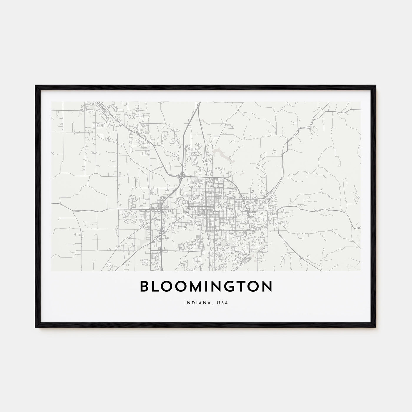 Bloomington Map Landscape Poster