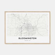 Bloomington Map Landscape Poster