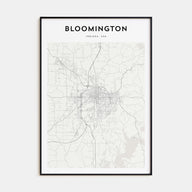 Bloomington Map Portrait Poster