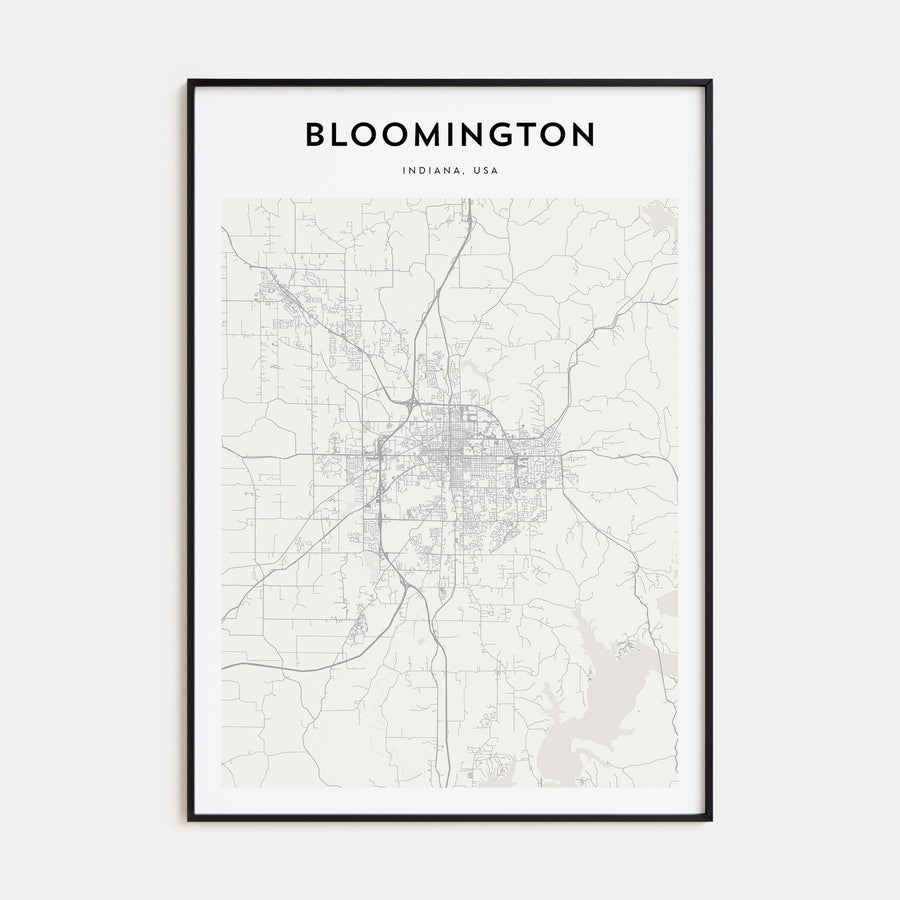 Bloomington Map Portrait Poster