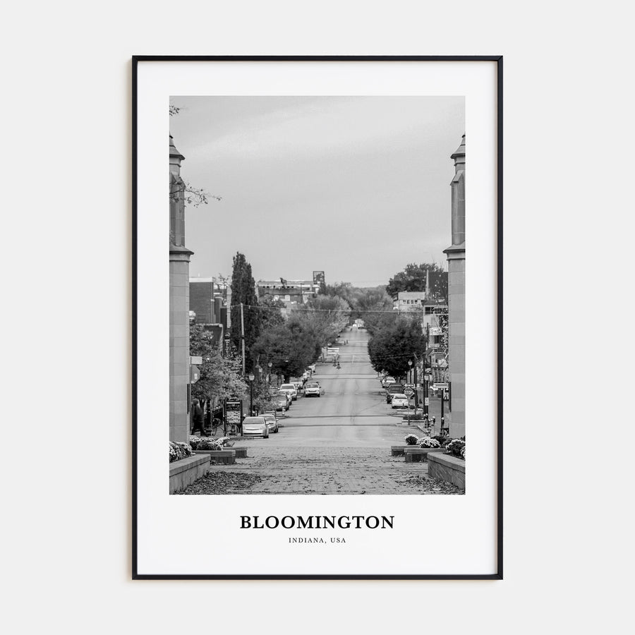 Bloomington Portrait B&W Poster
