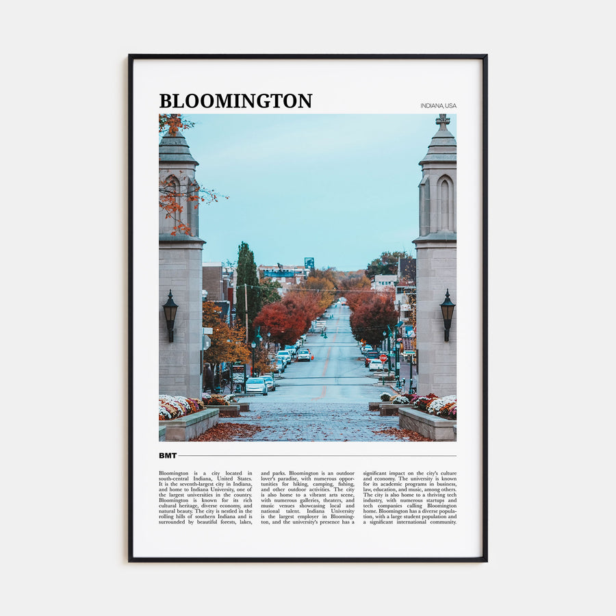 Bloomington Travel Color Poster