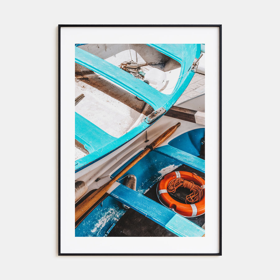 Blue Boats Photo Color Poster