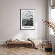 Blue Mountains Portrait B&W Poster