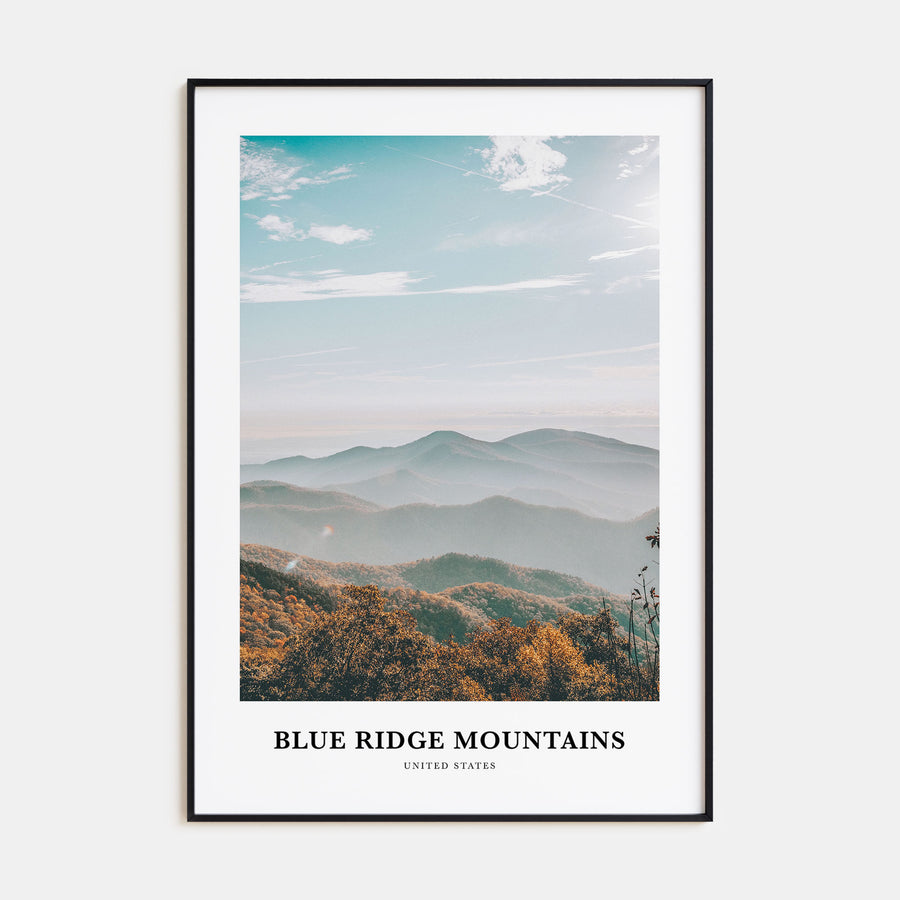 Blue Ridge Mountains Portrait Color Poster