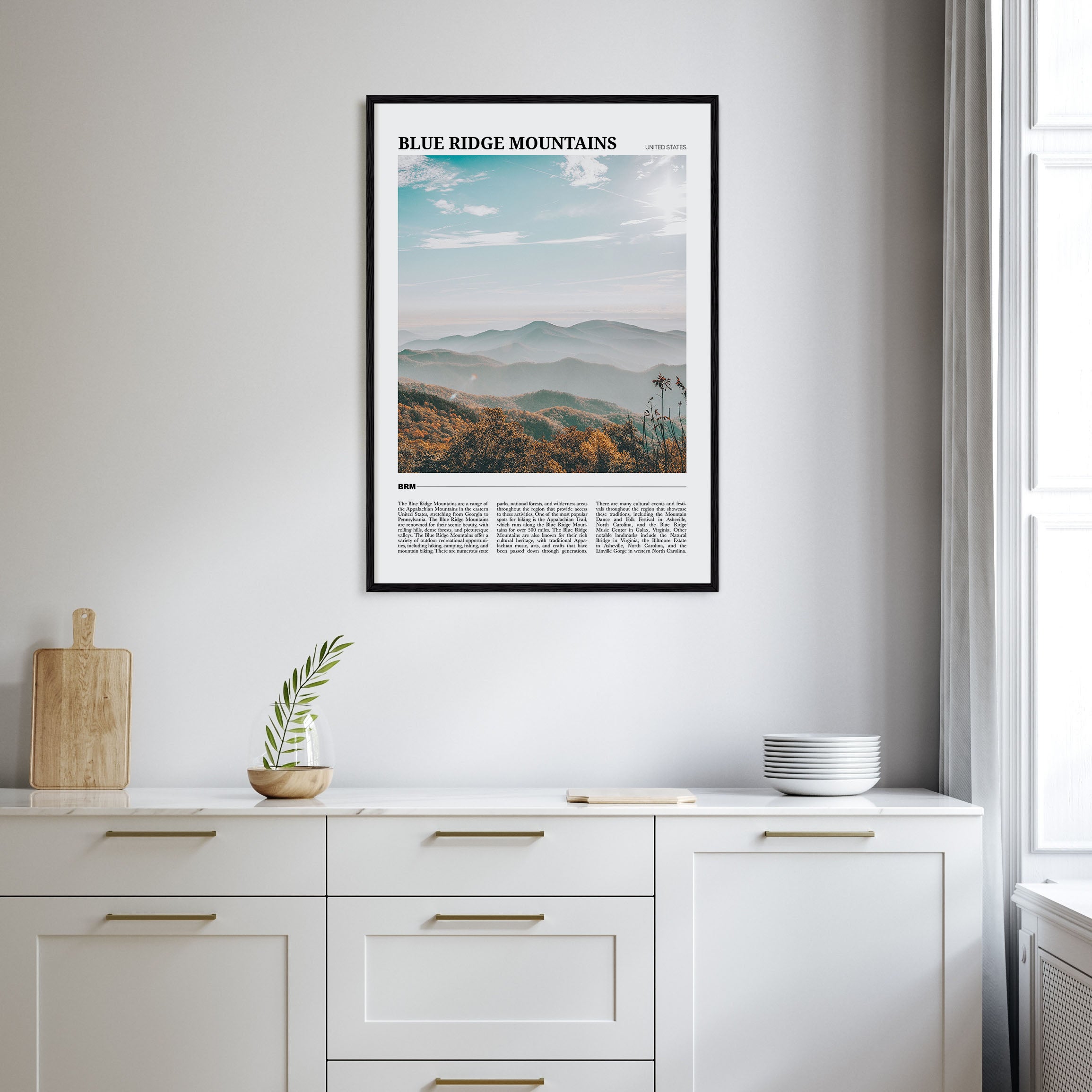 Blue Ridge Mountains Travel Color Poster