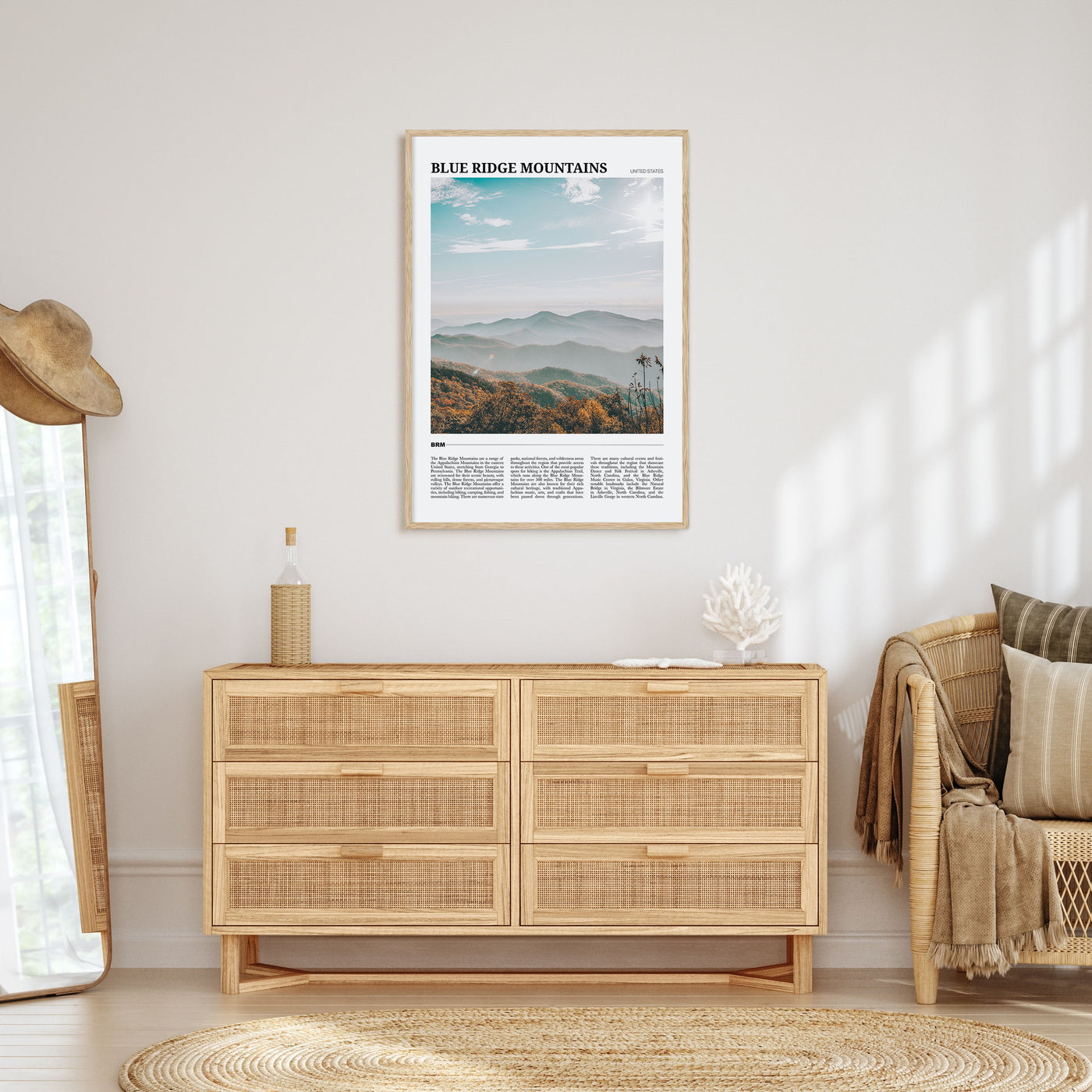 Blue Ridge Mountains Travel Color Poster
