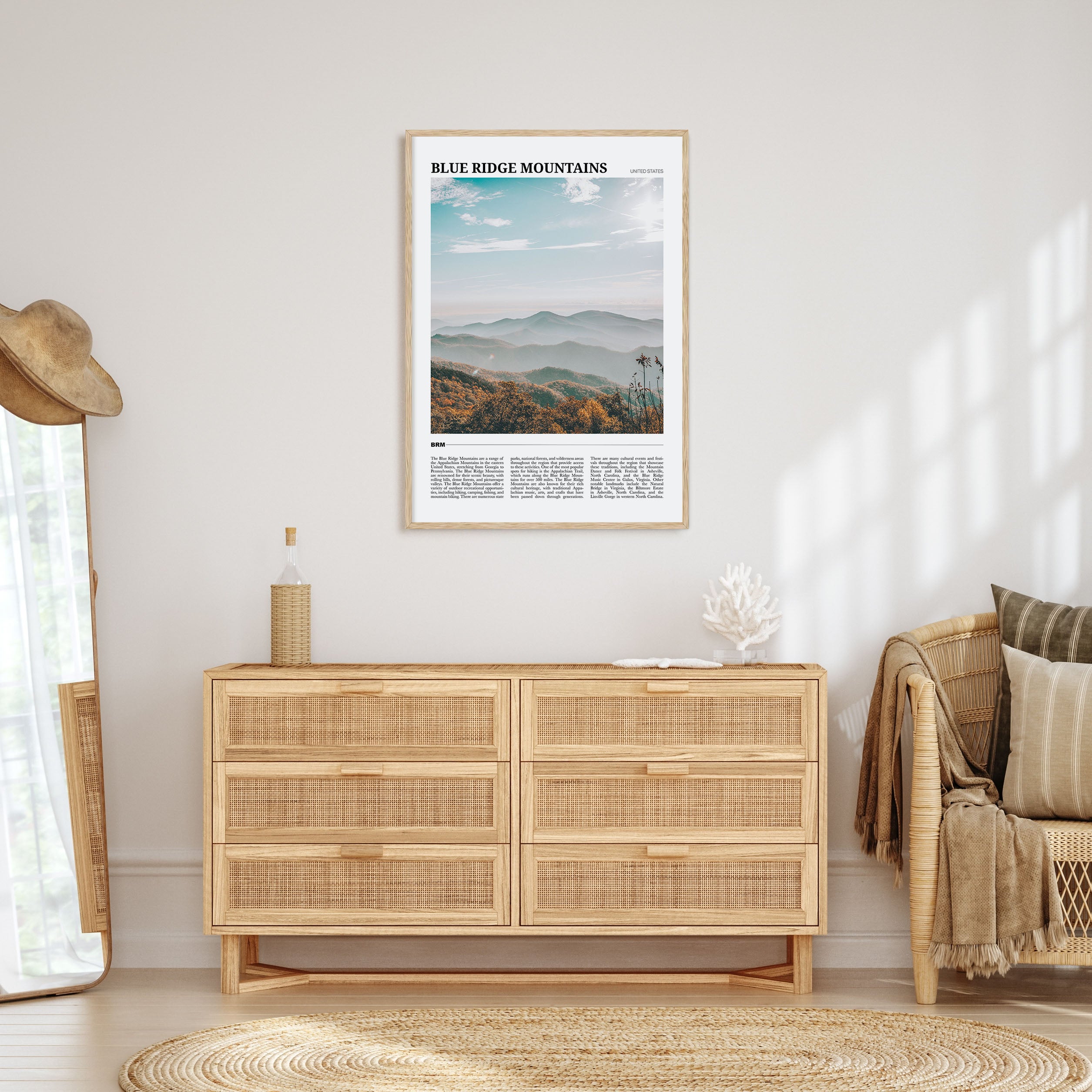 Blue Ridge Mountains Travel Color Poster