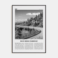 Blue Ridge Parkway Travel B&W Poster