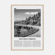 Blue Ridge Parkway Travel B&W Poster
