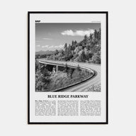 Blue Ridge Parkway Travel B&W Poster