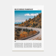 Blue Ridge Parkway Travel Color Poster