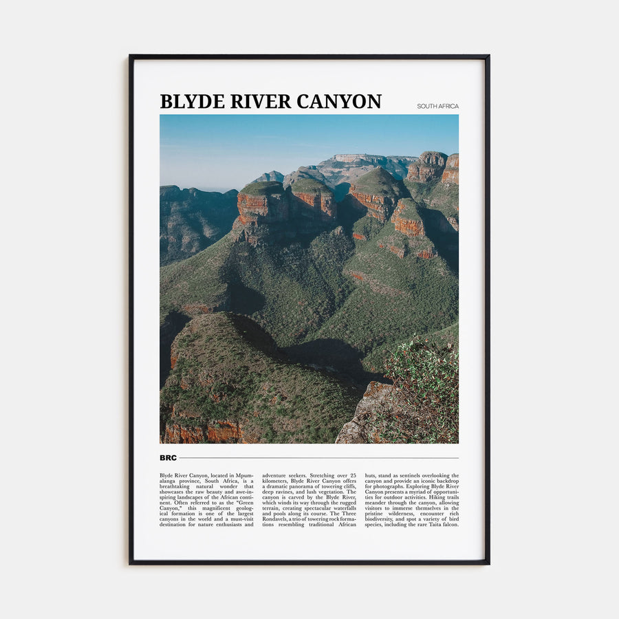 Blyde River Canyon Travel Color Poster