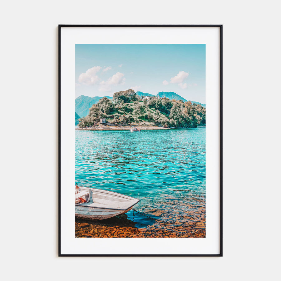 Boat in Lake Photo Color Poster