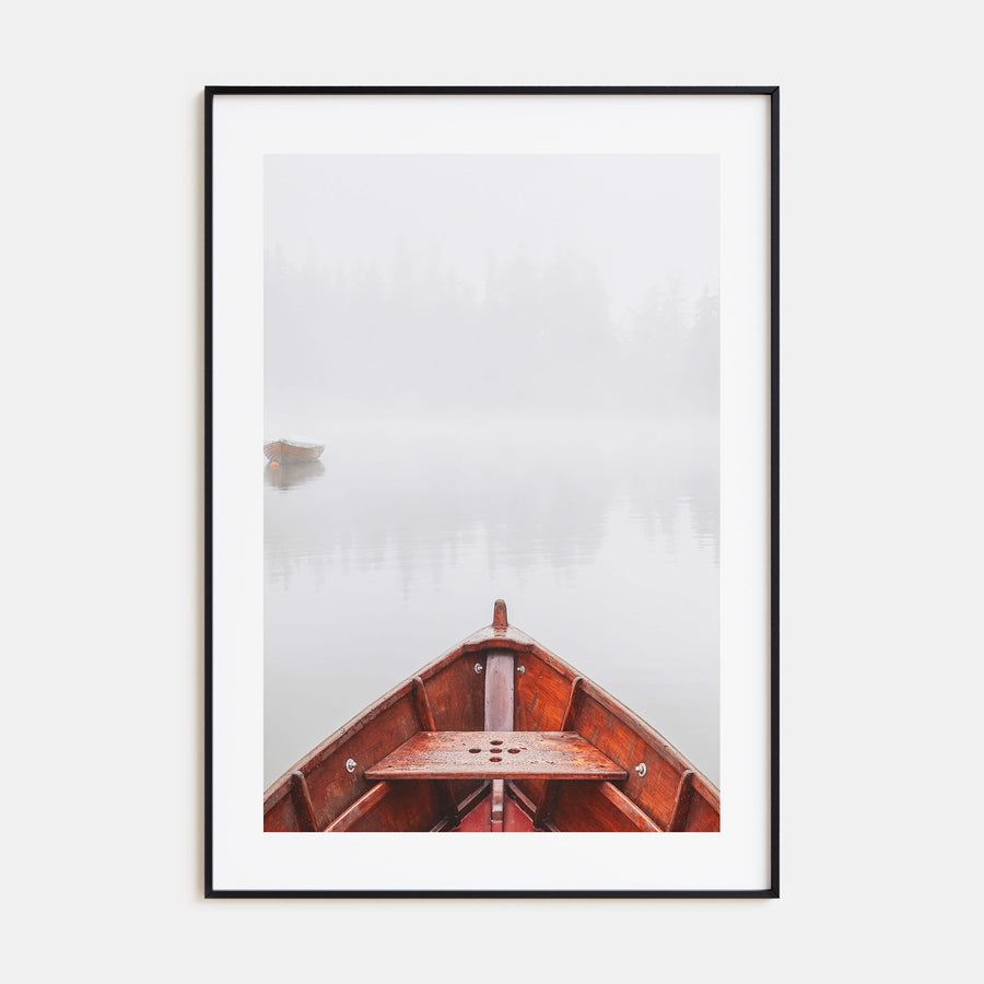 Boats on Foggy Lake Photo Color Poster