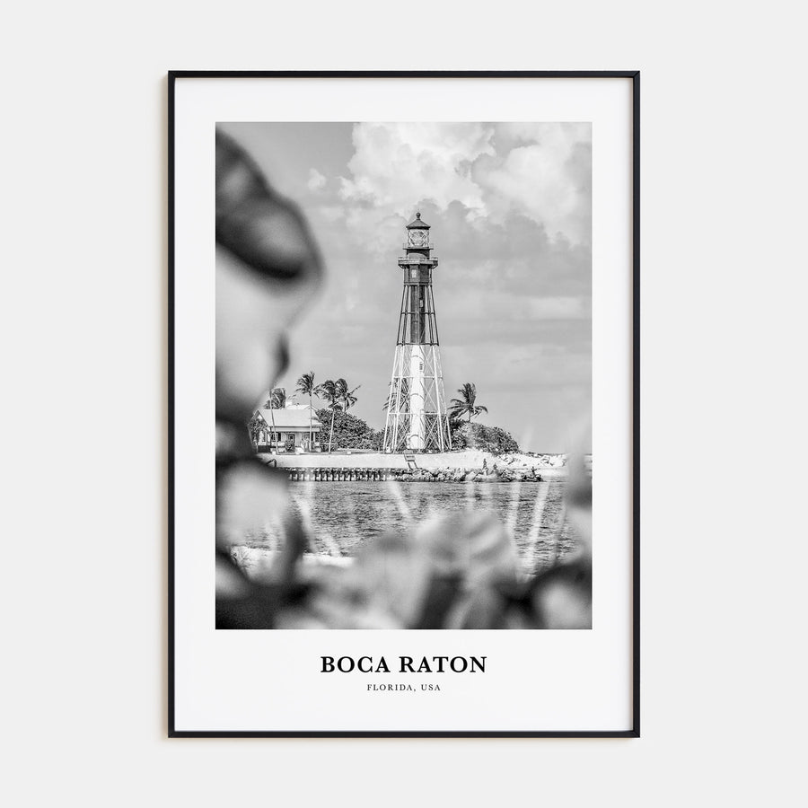 Boca Raton Portrait B&W No 1 Poster