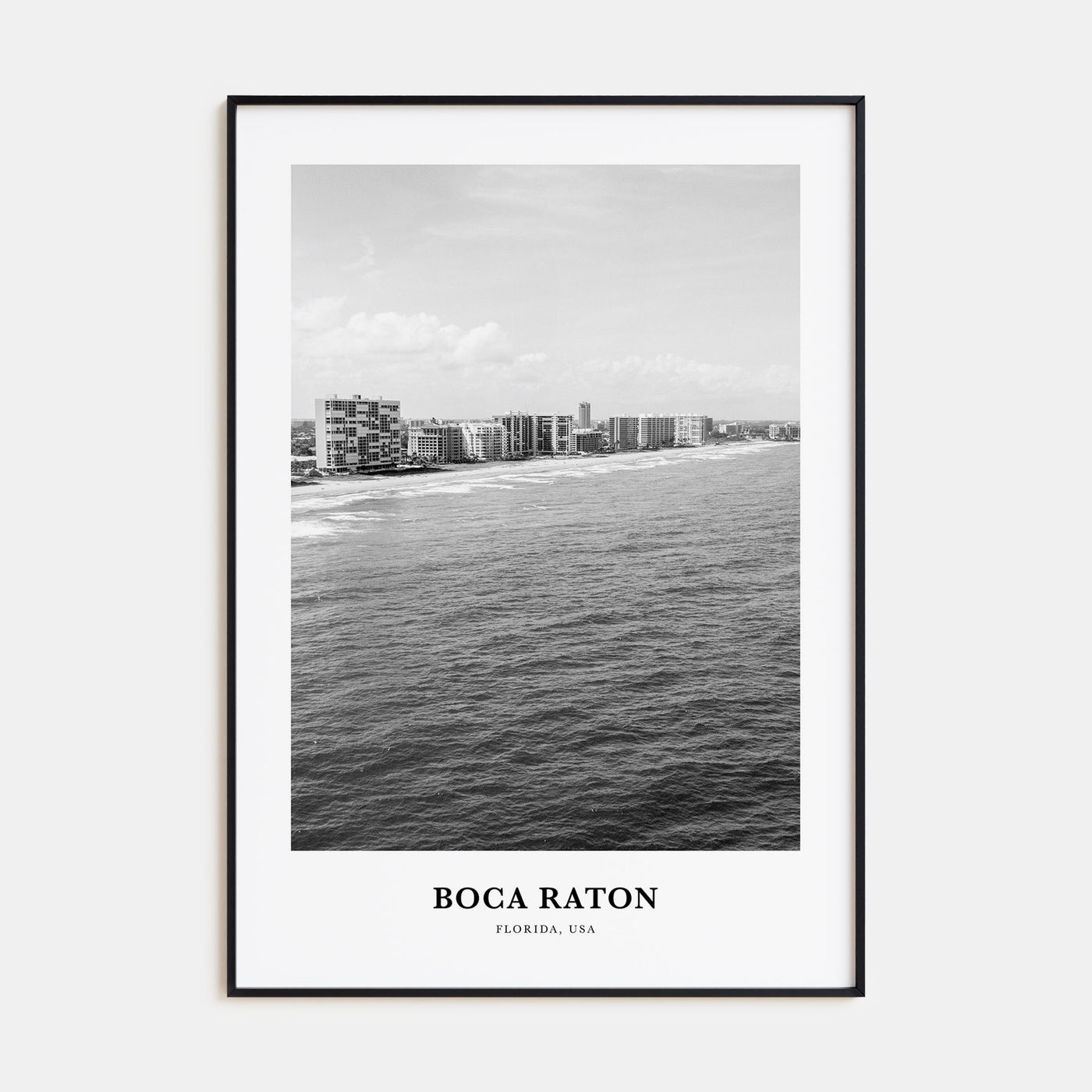 Boca Raton Portrait B&W No 2 Poster