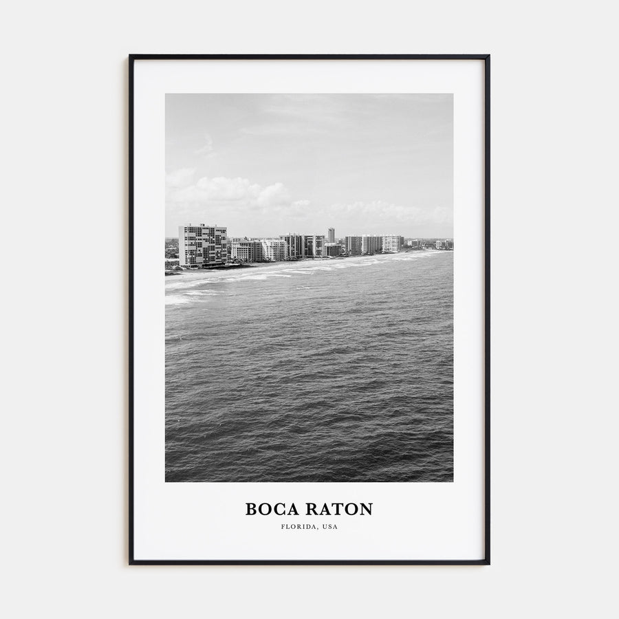 Boca Raton Portrait B&W No 2 Poster