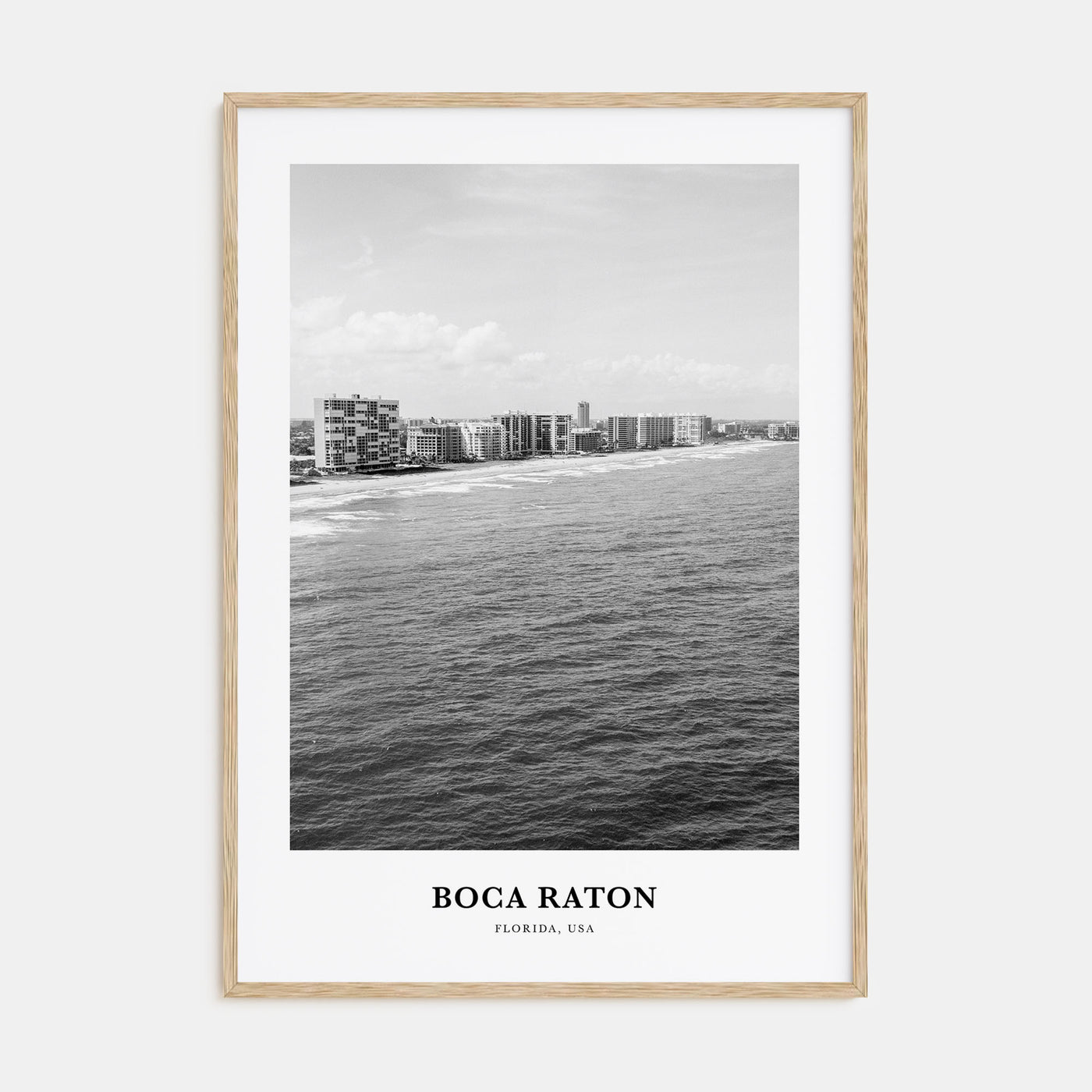 Boca Raton Portrait B&W No 2 Poster